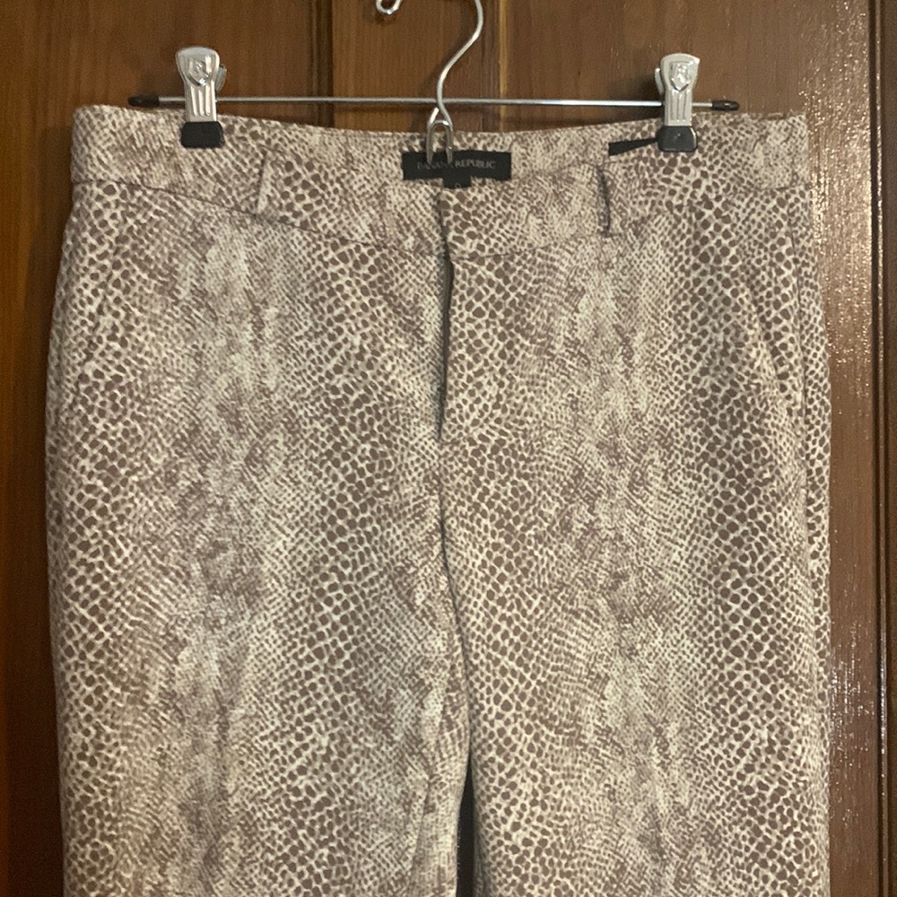 Banana republic brown snake skin pattern dress pants.